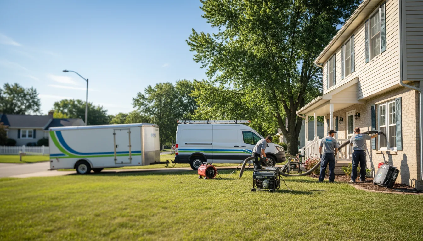 Flooded Basement Restoration And Cleanup With Repair in Middletown, IA near me